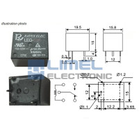 Relé 12VDC, 15A, LEG12F, -RAYEX-